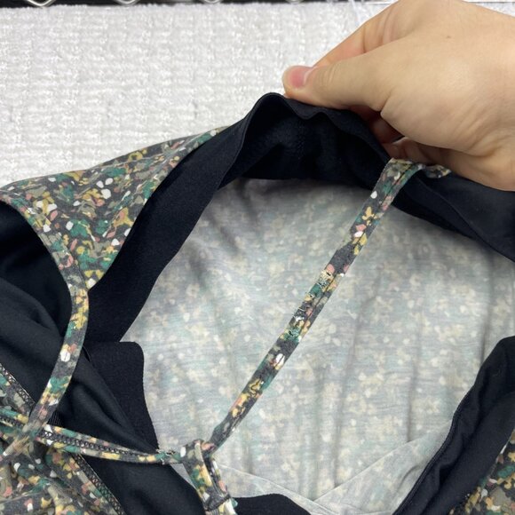 PrAna Dress Women L Green Floral AOP Outdoor Active Nature Built In Shelf Bra - Picture 13 of 13